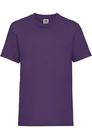 Fruit Of The Loom Purple Cotton T-shirt