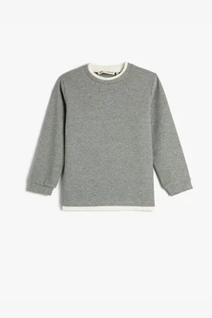 Koton Basic Sweatshirt Crew Neck Long Sleeve Soft Textured Ribbed