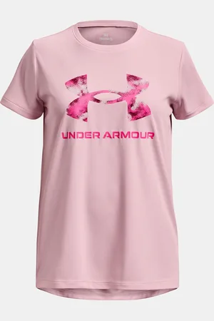 Under Armour Růžové sportovní tričko Tech Solid Print Fill BL SSC