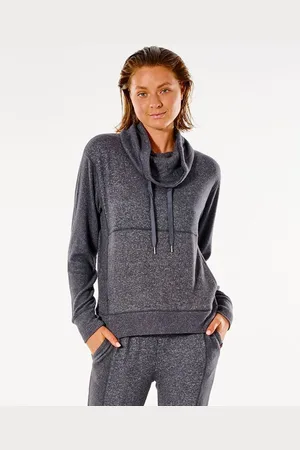 Rip Curl Mikina COSY II ROLL NECK Dark Grey Marle