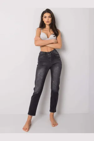 Factory Price Tmavě šedé mom jeans Ladonne