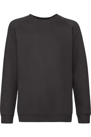 Fruit Of The Loom Czarna bluza dziecięca Raglan Sweat