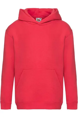Fruit Of The Loom Czerwona bluza dziecięca Hooded Sweat