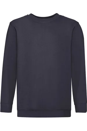 Fruit Of The Loom Granatowa bluza dziecięca Set-In Sweat