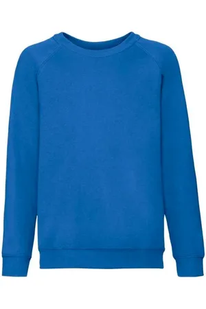 Fruit Of The Loom Niebieska bluza dziecięca Raglan Sweat