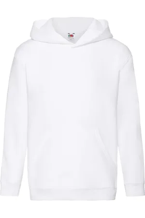 Fruit Of The Loom Biała bluza dziecięca Hooded Sweat