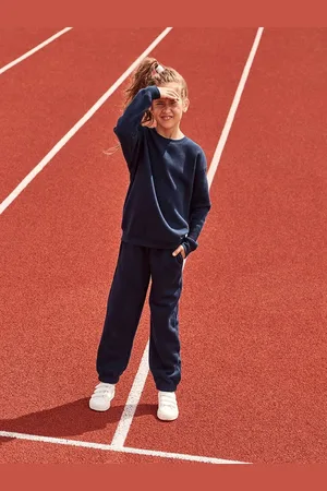 Fruit Of The Loom Granatowa bluza dziecięca Set-In Sweat