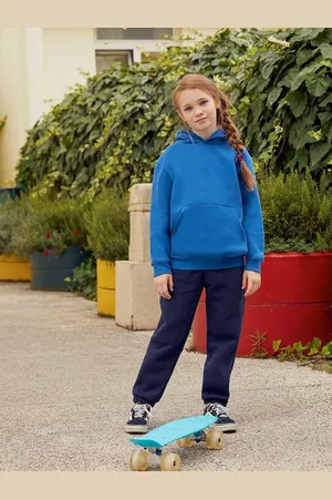 Fruit Of The Loom Niebieska bluza dziecięca Hooded Sweat