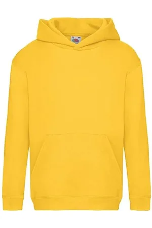 Fruit Of The Loom Żółta bluza dziecięca Hooded Sweat