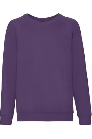 Fruit Of The Loom Fioletowa bluza dziecięca Raglan Sweat