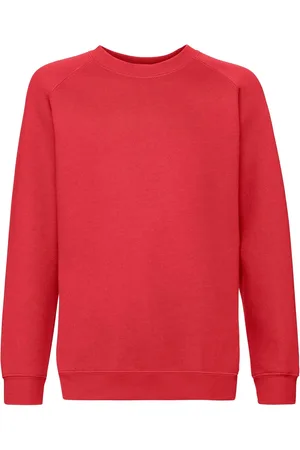 Fruit Of The Loom Czerwona bluza dziecięca Raglan Sweat