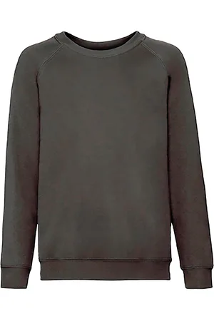 Fruit Of The Loom Czarna bluza dziecięca Raglan Sweat