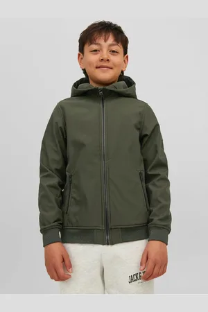 JACK & JONES Khaki klučičí softshellová bunda Basic - Kluci