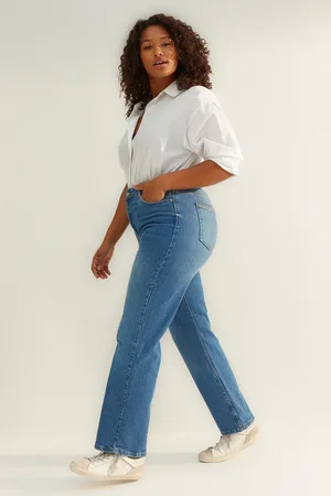 Trendyol Džíny Curve Dark Blue Straight Fit