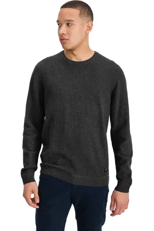Lee Mikina Basic Textured Crew Dark Grey Mele - Pánské