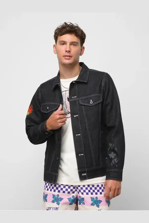 Vans Černá unisex džínová bunda Hellfire Club - Pánské