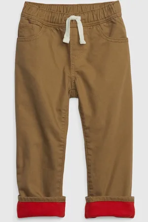 GAP Dětské džíny fleece-lined pull-on slim Washwell - Kluci