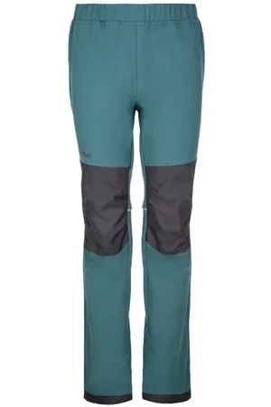 Kilpi Dětské softshellové outdoorové kalhoty RIZO-J tmavě zelené