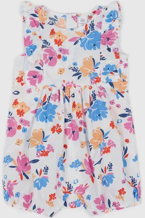GAP Baby bavlněný overal floral - Holky