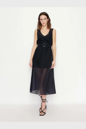Emporio Armani Tmavě modré midišaty Exchange - Dámské