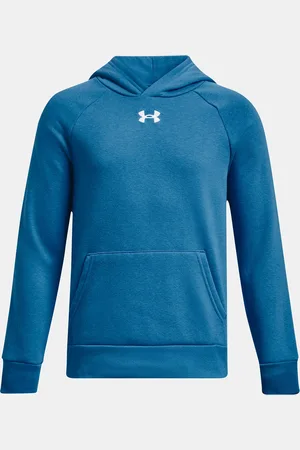 Under Armour Mikina UA Rival Fleece Hoodie-BLU - Kluci