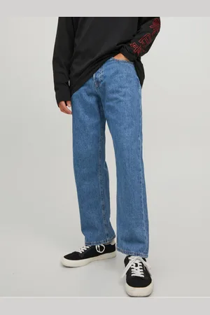JACK & JONES Modré pánské široké džíny Eddie - Pánské