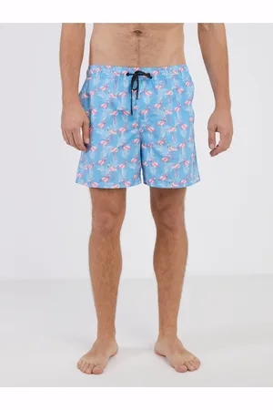 JACK & JONES Modré pánské vzorované plavky Fiji - Pánské