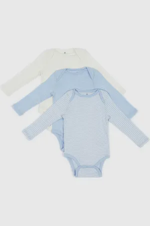 GAP Baby body s dlouhým rukávem, 3ks - Kluci