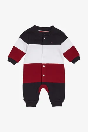 Tommy Hilfiger Červeno-modré dětské pruhované body - Holky