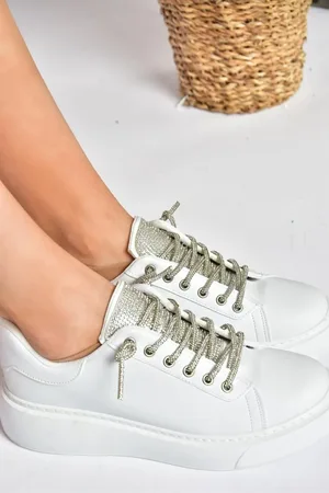 Fox White Stone Lace-Up Dámské sportovní boty Tenisky