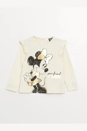 LC Waikiki Dívčí tričko s kulatým výstřihem a potiskem Minnie Mouse
