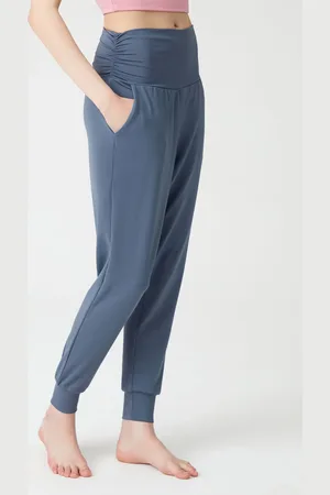 LOS OJOS Tepláky Anthracite Baggy Look s elastickým pasem