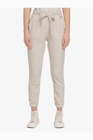 TOM TAILOR Krémové dámské zkrácené tepláky Denim - Dámské