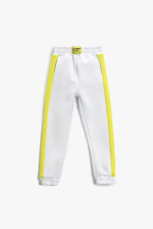Koton Jogger Tepláky Barevný Kontrast, Kapsy, Detaily Štítku, Elastický Pas.