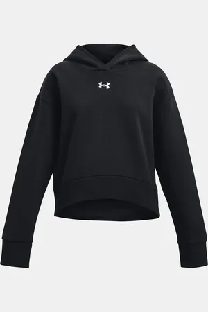 Under Armour Mikina UA Rival Fleece Crop Hoodie-BLK - Holky