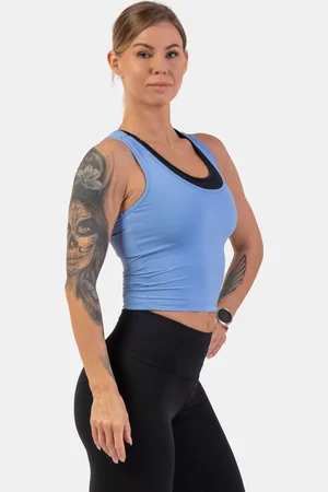 Nebbia Dámské tílko Sporty Slim-Fit Crop Tank Top 422 light blue M