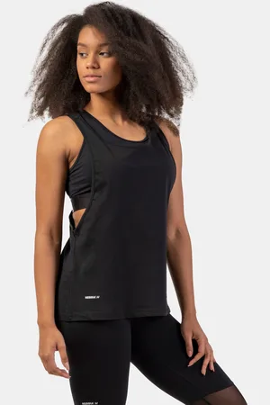 Nebbia Dámské tílko Sleeveless Loose Cross Back Tank Top "Feeling Good" Black S