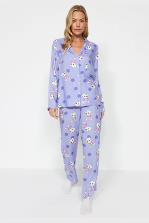 Trendyol Dámské pyžamo Rabbit patterned