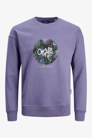 JACK & JONES Fialová klučičí mikina Silver - Kluci