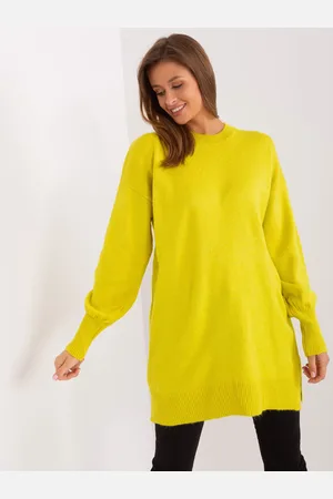 Factory Price Dámský limetkový oversize svetr s dlouhým rukávem