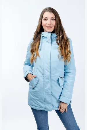 Glano Dámská oboustranná parka - světle/tmavě modrá