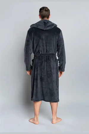 Italian Fashion Župan Mimas s dlouhým rukávem - grafit