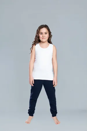 Italian Fashion Dívčí tílko Tosia se širokými ramínky - bílé