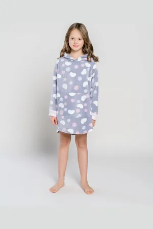 Italian Fashion Dívčí zimní pončo - potisk