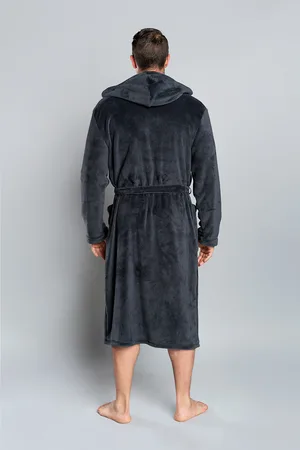 Italian Fashion Župan Mimas s dlouhým rukávem - grafit