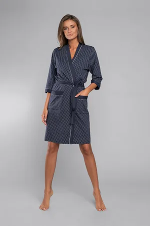 Italian Fashion Župan Montana s 3/4 rukávem - tmavě