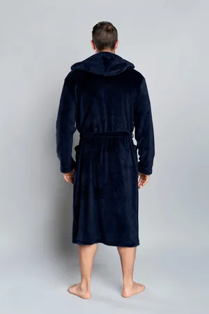 Italian Fashion Župan Mimas s dlouhým rukávem - tmavě modrá