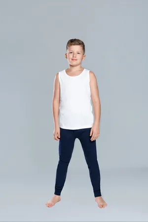 Italian Fashion Dlouhé chlapecké kalhoty Jaś - tmavě modrá