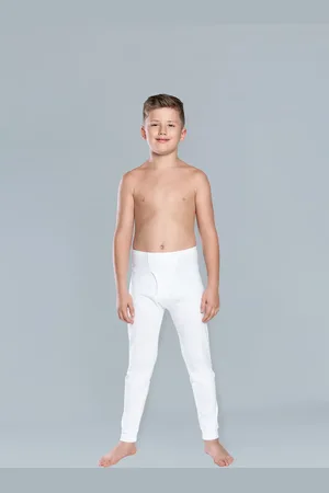 Italian Fashion Dlouhé chlapecké kalhoty Jaś - bílé