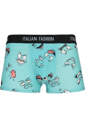 Italian Fashion Chlapecké boxerky Face - zelený potisk